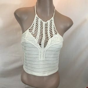 Charlotte Russe size large halter crop top